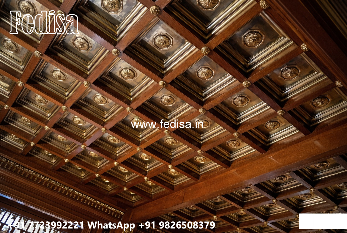 Wooden Classic Ceiling Design Pop Fosiling Design No-10325