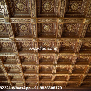 Wooden Classic Ceiling Design Living Room Pop Design 2026 No-10333