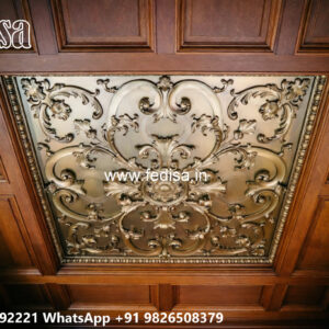 Wooden Classic Ceiling Design Plaster Of Paris Wall Design No-10336