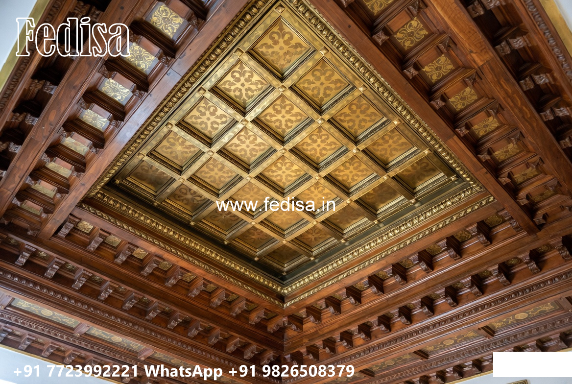 Wooden Classic Ceiling Design Pop Roof Design For Hall No-10337