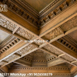 Wooden Classic Ceiling Design Pop Simple Flower Design No-10348