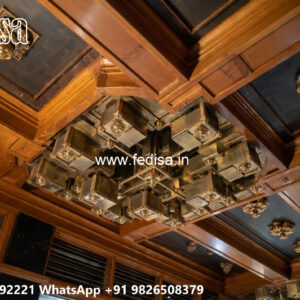 Wooden Classic Ceiling Design Pop Forsling Design No-10349