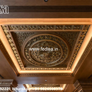 Wooden Classic Ceiling Design Small Kitchen Pop Design No-10351