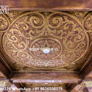 Wooden Classic Ceiling Design Plane Pop Design No-10353