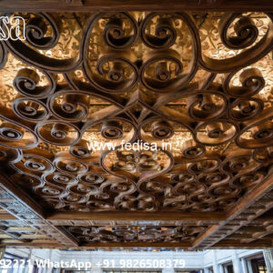 Wooden Classic Ceiling Design Pop Designer Near Me No-10361