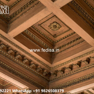 Wooden Classic Ceiling Design Pop Plus Minus Latest Design No-10369