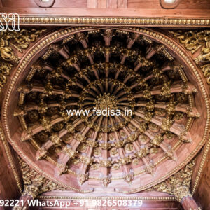 Wooden Classic Ceiling Design Best Pop Design For Hall With 2 Fans No-10378