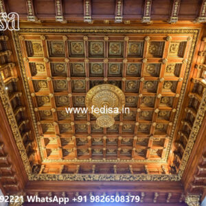Wooden Classic Ceiling Design Pop Design For Pooja Room No-10382