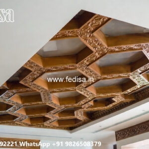 Wooden Classic Ceiling Design Normal False Ceiling Design No-10395