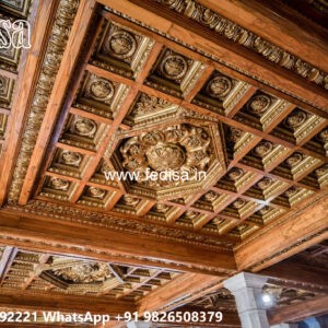 Wooden Classic Ceiling Design Cement Pop Design For Hall No-10398