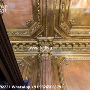 Wooden Classic Ceiling Design Pop Frame Design No-10405