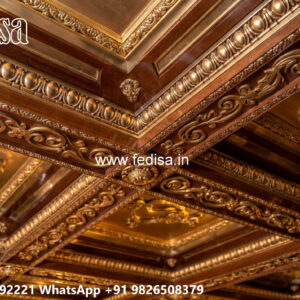 Wooden Classic Ceiling Design Pop Design On Roof Plus Minus No-10410
