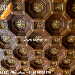 Wooden Classic Ceiling Design Kitchen Plus Minus Pop Design No-10411
