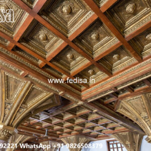 Wooden Classic Ceiling Design Mandir Ceiling Design No-10413