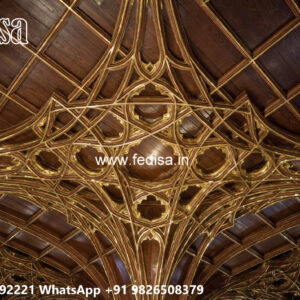 Wooden Classic Ceiling Design Pop Flower Design Price No-10436
