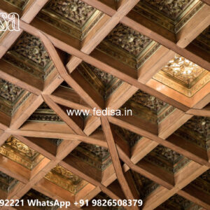 Wooden Classic Ceiling Design Pop Design Color New No-10473