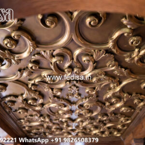 Wooden Classic Ceiling Design Puja Room Pop Design No-10511