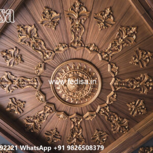 Wooden Classic Ceiling Design New Pop Design For Hall No-10513