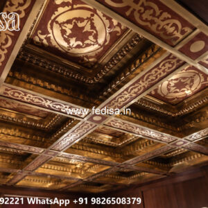 Wooden Classic Ceiling Design Pop Design For Small Bedroom No-10518