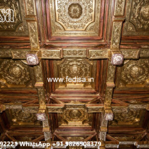 Wooden Classic Ceiling Design Cement False Ceiling Design No-10536