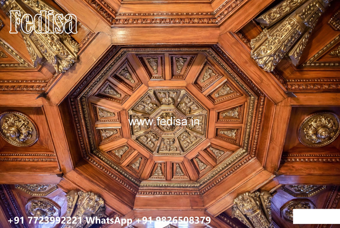 Wooden Classic Ceiling Design Modern Pop Design For Bedroom No-10539