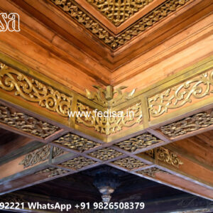 Wooden Classic Ceiling Design False Ceiling Square Design No-10545