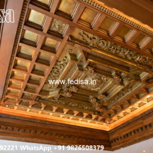 Wooden Classic Ceiling Design Beautiful Pop Design No-10555