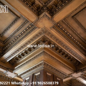 Wooden Classic Ceiling Design Upper Wall Pop Design No-10567