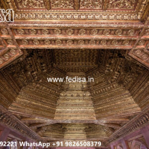 Wooden Classic Ceiling Design Pop Design For Lobby 2026 No-10570