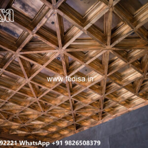 Wooden Classic Ceiling Design Roof Pop Design Color No-10576