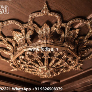 Wooden Classic Ceiling Design Pop Design For No-10596
