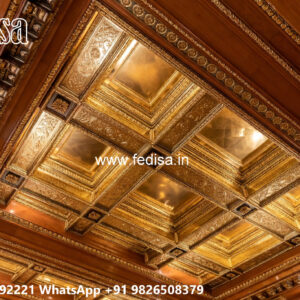 Wooden Classic Ceiling Design Plaster Of Paris Design For Bedroom No-10597