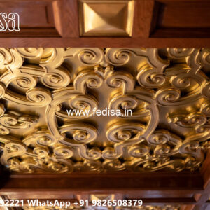 Wooden Classic Ceiling Design Ceiling Design Pop For Hall No-10604