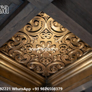 Wooden Classic Ceiling Design Minus Plus Pop Design New 2026 No-10609