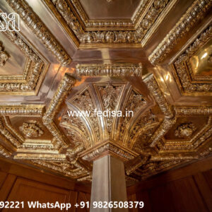 Wooden Classic Ceiling Design Pop Design Chhat No-10610