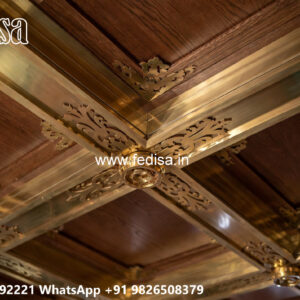 Wooden Classic Ceiling Design Gipson Pop Design No-10618