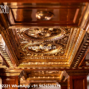Wooden Classic Ceiling Design Wall Pop Design For Drawing Room No-10623