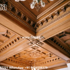 Wooden Classic Ceiling Design Pop Plaster Design No-10635