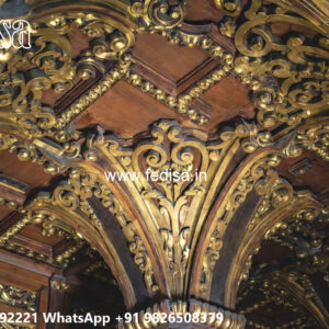 Wooden Classic Ceiling Design Pop Gate Design No-10650