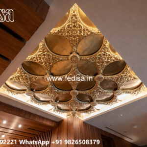 Wooden Classic Ceiling Design Roof Pop Design Plus Minus No-10652