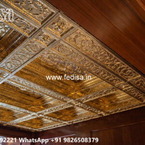 Wooden Classic Ceiling Design Pop Design In Room Simple No-10657