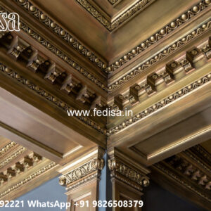 Wooden Classic Ceiling Design Four Ceiling Design Pop No-10662