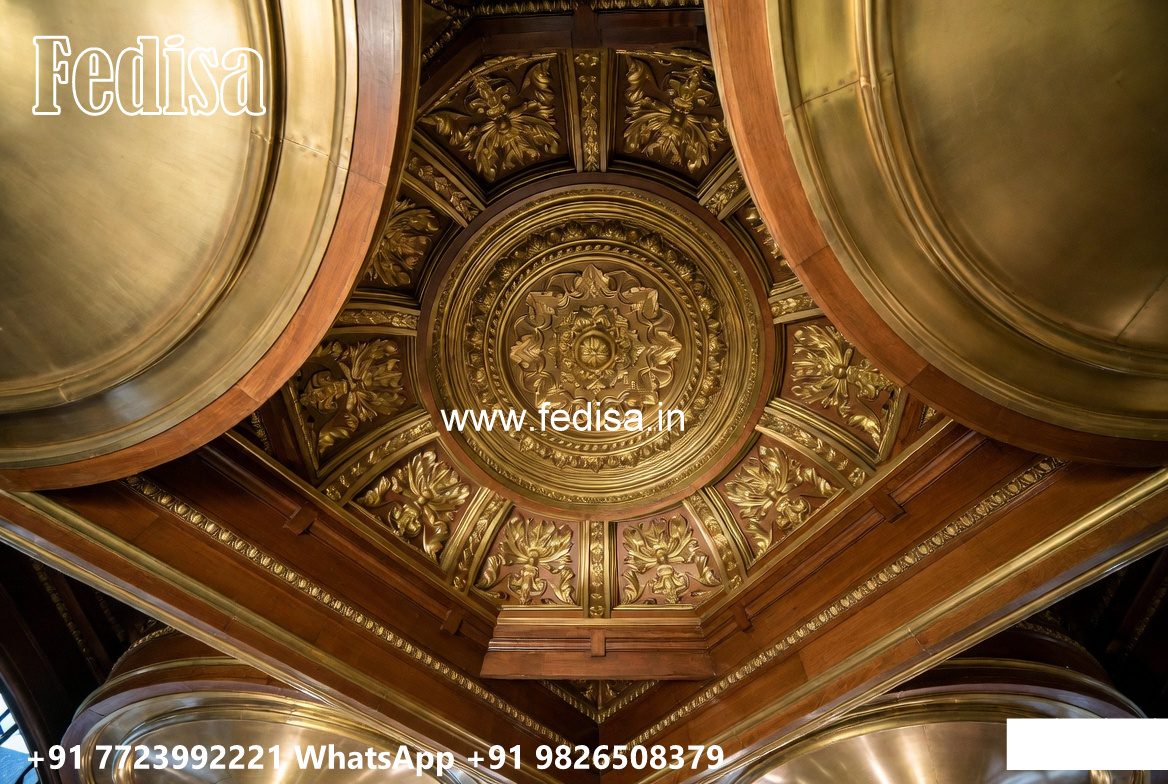 Wooden Classic Ceiling Design Pop Ceiling Bedroom No-10680