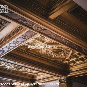 Wooden Classic Ceiling Design Pop Grouping Design No-10686
