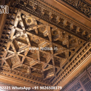 Wooden Classic Ceiling Design Pop Carnish Design No-10690