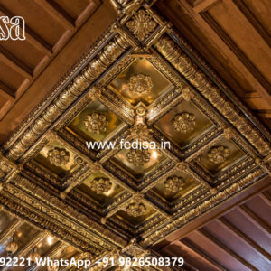 Wooden Classic Ceiling Design Pop Design Cement No-10692