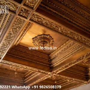 Wooden Classic Ceiling Design False Ceiling Design For 10×10 Room No-10695