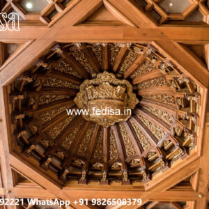 Wooden Classic Ceiling Design Pop Tv Unit Design For Hall 2026 No-10697