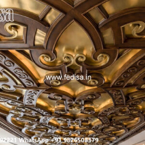 Wooden Classic Ceiling Design Pop Dizain Bedroom No-10703