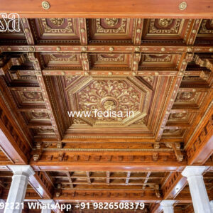 Wooden Classic Ceiling Design Low Budget False Ceiling Design No-10709